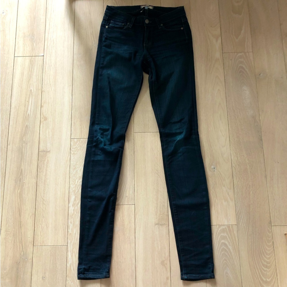 Paige Denim Leggy Ultra Skinny Jeans in Black Size 26